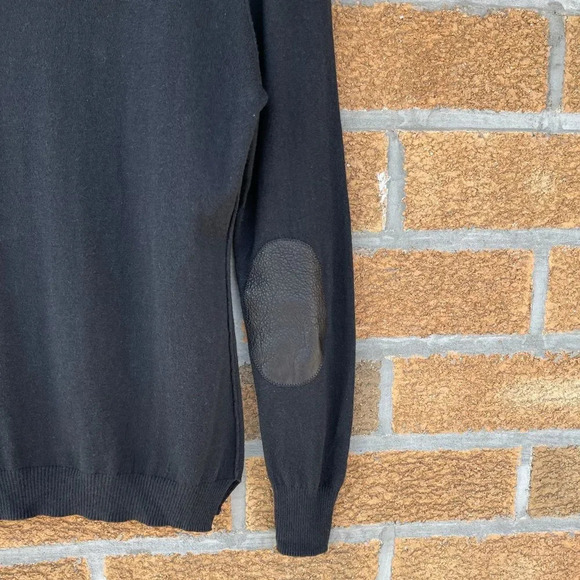 27 miles  malibu elbow leather patch cashmere blend sweater small - Picture 7 of 7